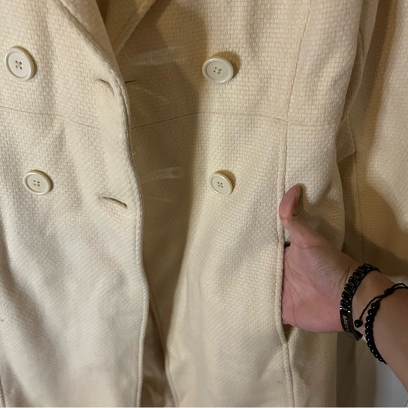 Vintage Old Navy Cream Pea Coat - Picture 6 of 9